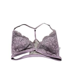 Victoria's Secret Purple Lavender Lace Bralette Size Small adjustable festival